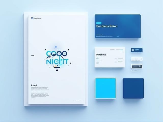 Logo and branding elements for a tech startup